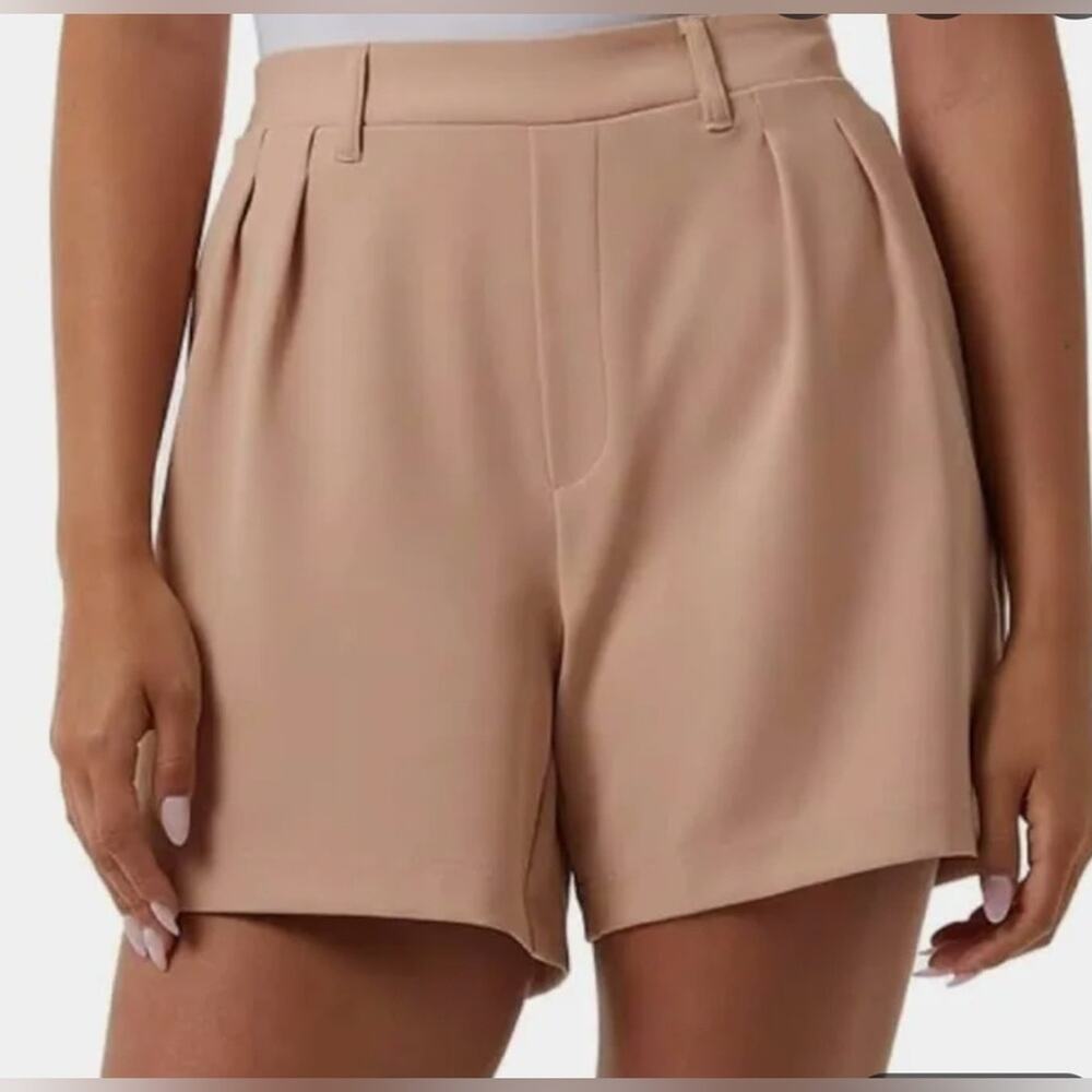 NEW 32 Degrees Cool Women's Pull On Pleated Short - Washed Coral (Orange) XXL